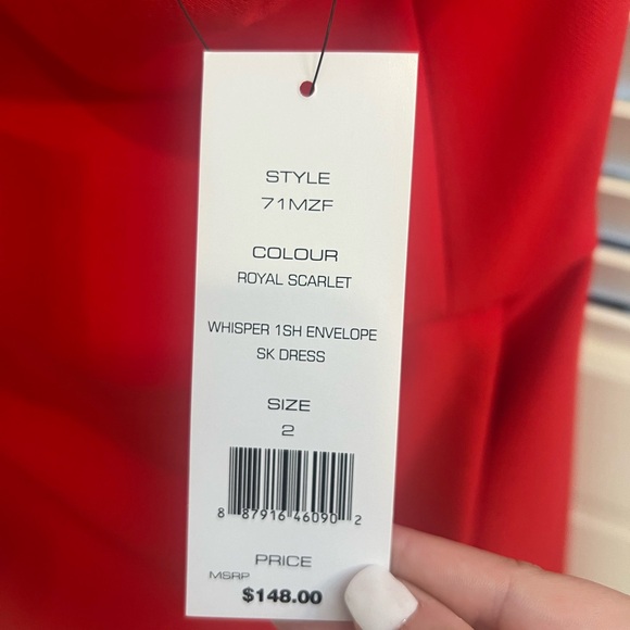 NWT french connection red one shoulder dress - Picture 4 of 4